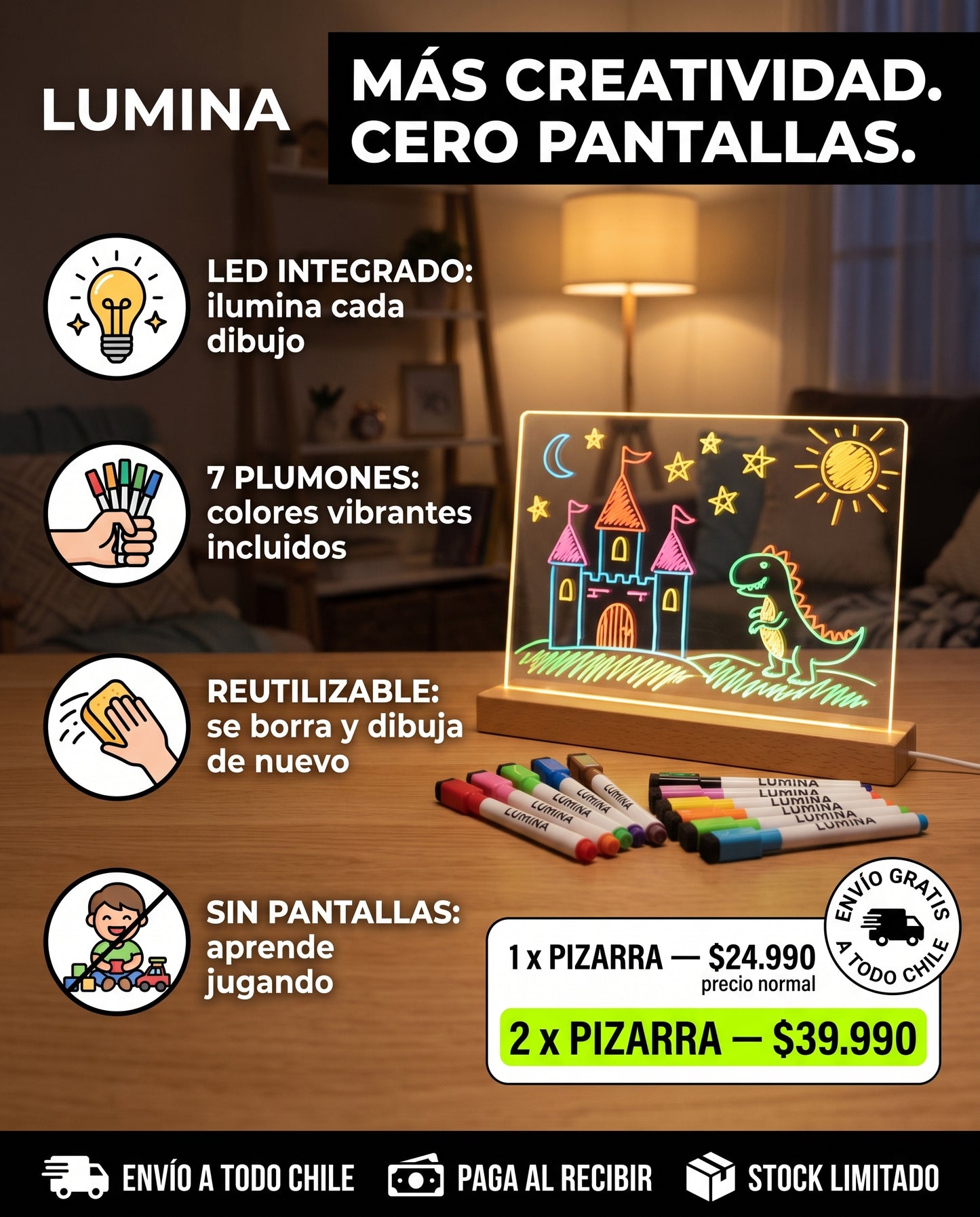 LumiDraw™ | Pizarra LED Mágica